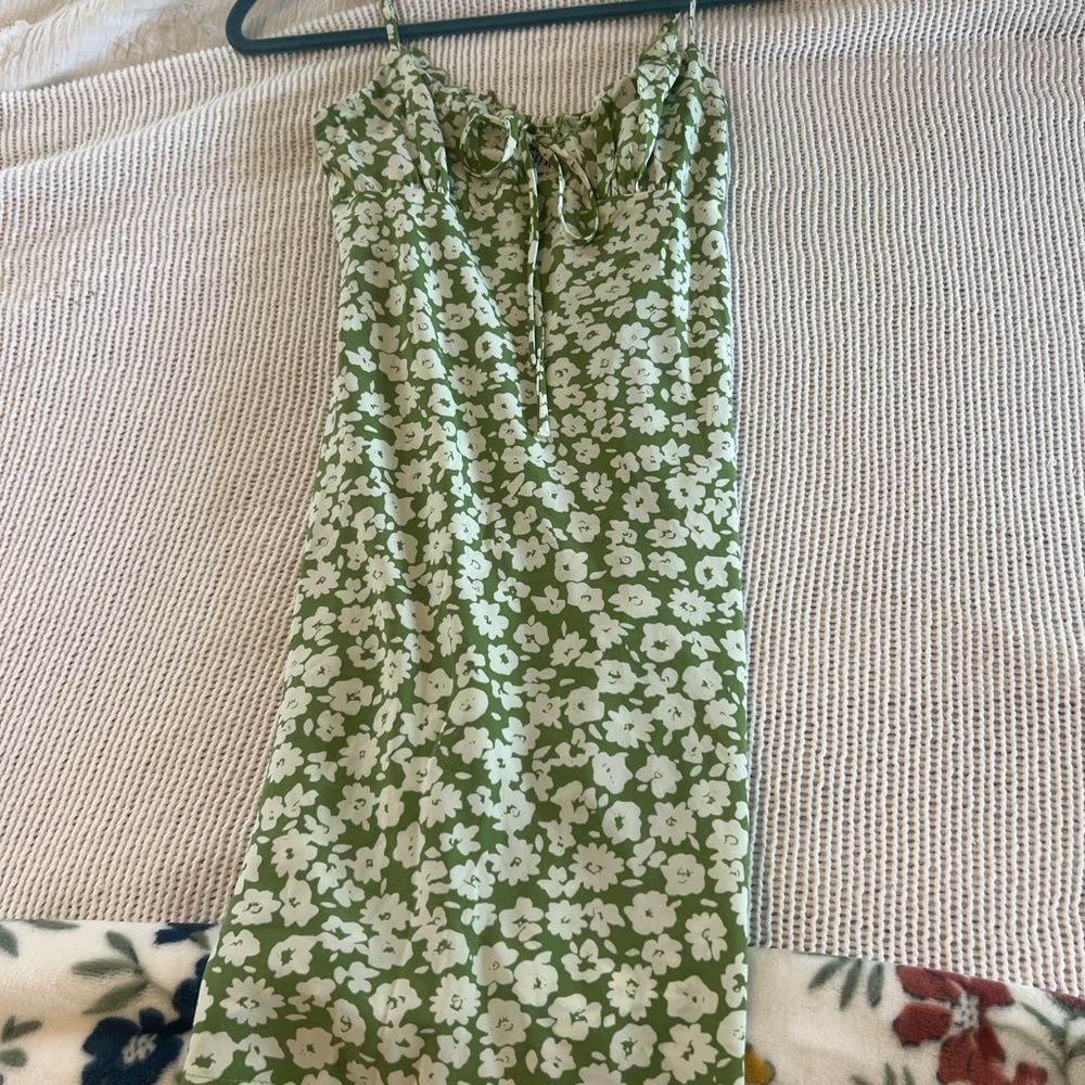 Princess Polly Green Floral Dress
